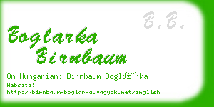 boglarka birnbaum business card